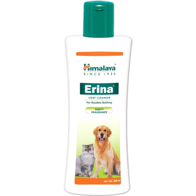 Himalaya Erina Coat Cleanser for Routine Bathing Shampoo (Reduces Hairfall, Relieves Itchiness and Promotes Healthy Skin) 200 ml image