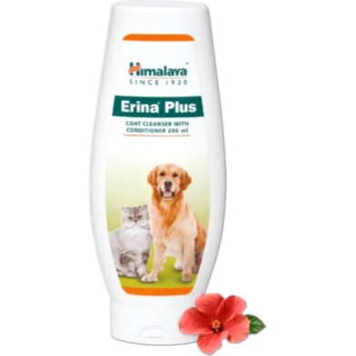 Himalaya Erina Plus Coat Cleanser With Conditioner For Dogs And Cats | For Shiny and Smooth Hair Coat 200ml image