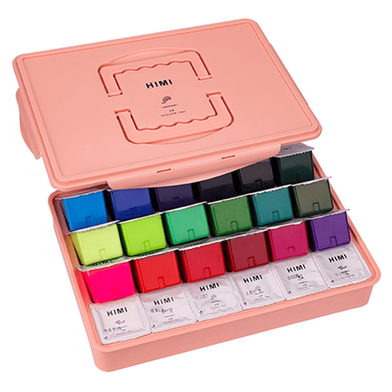 Himi Gouache Paint Set- 80ml 24 colors Jelly Cup image