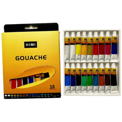 Himi Miya Gouache Paint Tube Set (12ML) — 18 Colors image