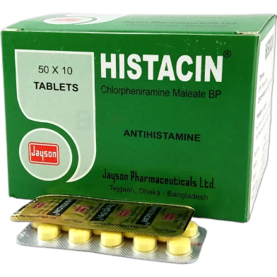 Histacin 4 mg Tablet 10's Strip image