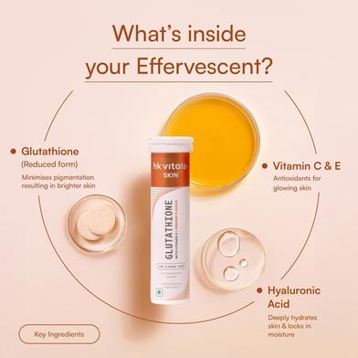 HK Vitals Skin Glutathione (Lemon, 15 Effervescent Tablets) | L-Glutathione  Tablets with Vitamin C and E | For Skin Glow and Hydration : Hk Vitals
