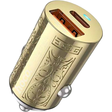 Hoco DZ22 PD 30W Metal Dual Port Mini Car Charger image