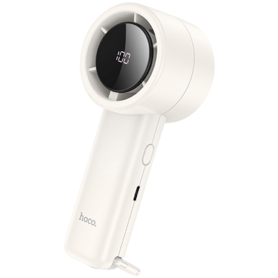 Hoco HX63 Rechargeable Hand Fan with Digital Display – 2000mAh, 5 Speeds image