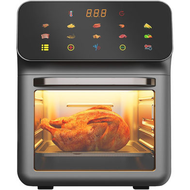 Hoffmans Glass Window View 12Ltr Professional 10-in-1 Multifunctional Digital Air Fryer With Smart LCD Touch Control HM-786 image