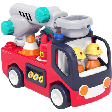 Hola Fire Engine Ladder Truck Toy for Kids Early Learning Fire Engine with Light and Music Toys image
