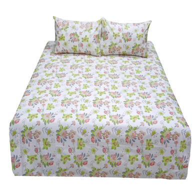 HomeTex Bed Sheet Hrt Roses Vintage Green image