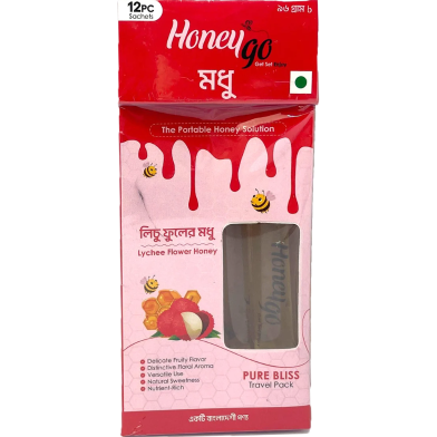 HoneyGo Lychee Box Honey 96 gm 12 Pcs image