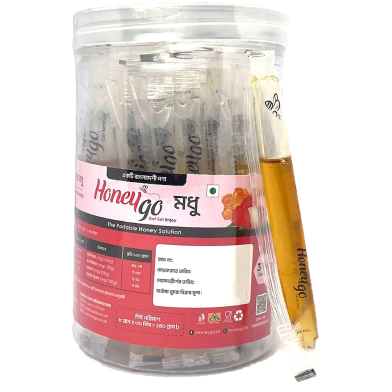 HoneyGo Lychee Sachet Jar Honey 240 gm 30 Pcs image