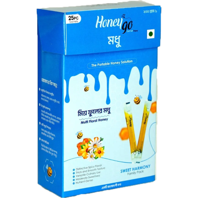 HoneyGo Multi Floral Box Honey 200 gm 25 Pcs image