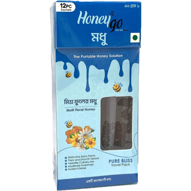 HoneyGo Multi Floral Box Honey 96 gm 12 Pcs image