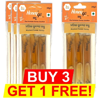 HoneyGo Mustard Strip Honey 24 gm (Buy 3 Get 1 FREE) image