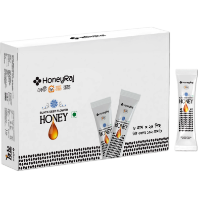 Honeyraj Black Seed Flower Honey Sachet Box (8gx24p) 192 gm (Box) image