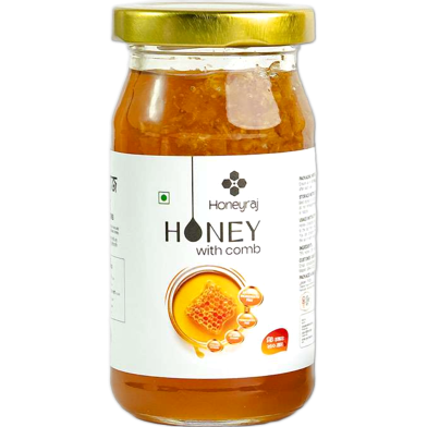 Honeyraj Mixed Flower Honey with Comb 250 gm image