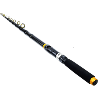 Hook And Hunt YG 010 Carbon Fiber Telescopic Sea Fishing Rod Portable Retractable Lure Fishing Rod, Hard Action image