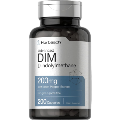 Horbaach Advanced DIM Diindolylmethane 200mg 200 Capsules - X00219C6KV image