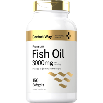 Horbaach Doctors Way Premium Fish Oil 3000mg 150 Softgels - X0047V970D image