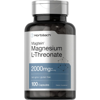 Horbaach Magtein Magnesium Lthreonate 2000mg 100 Capsules - X0032TGSWV image