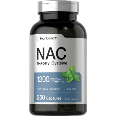 Horbaach NAC Nacetyl Cysteine 1200mg 250 Capsules - X00216K98Z image