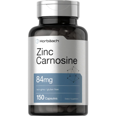 Horbaach Zinc Carnosine 84mg 150 Capsules - 840050601419 image