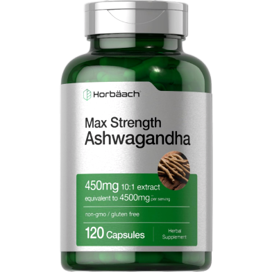 Horbäach Ashwag And Ha 450mg 120 Capsules - X00453pan1 image