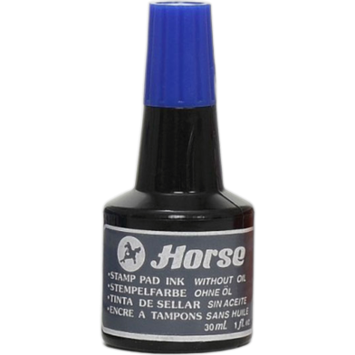 Horse Stamp Pad Refill Ink 30cc. Blue (2 Pcs Set) image