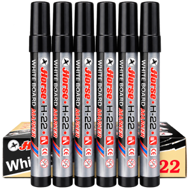 Horse White Board Marker - Black Ink (2 Pcs) image