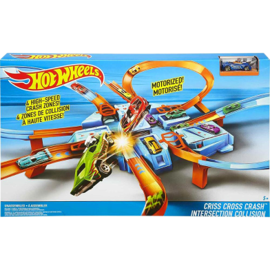 Hot Wheels DTN42 Criss Cross Crash Track Set image