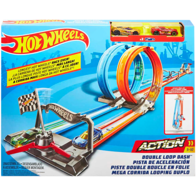Hot Wheels Double Loop Dash Track Set image