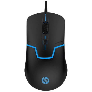 Hp M100 Usb Wired Gaming Optical Mouse With Led Backlight And Adjustable 1000/1600 Dpi Settings - 3 Buttons For Gaming Gamers image