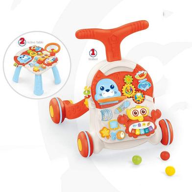 Huanger 2 in 1 walker and active table multifunctional baby with music image