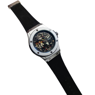 Hublot Automatic Movement Watch For Men Black And White Dial Colour image