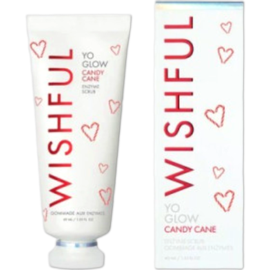 Huda Beauty Wishful Yo Glow Candy Cane Enzyme Scrub 40ml image