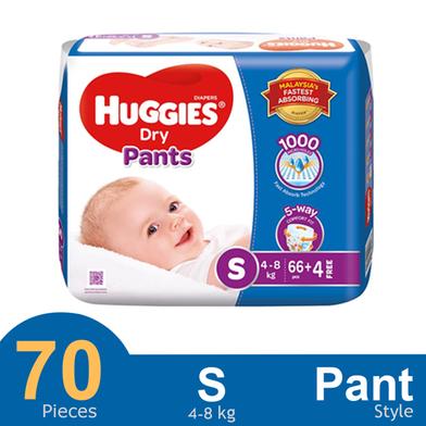 Huggies Dry Pant System Baby Daiper (4-8 kg) (70 Pcs) image