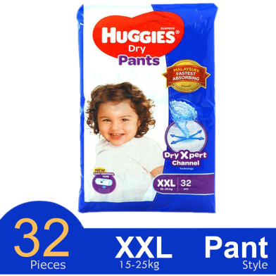 Huggies Dry Xpert Channel Pants System Baby Diaper (XXLSize) (15-25kg) (32 pcs) image
