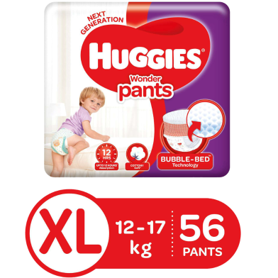 Huggies Wonder Pant System Baby Daiper (12-17 kg) (56 Pcs) image