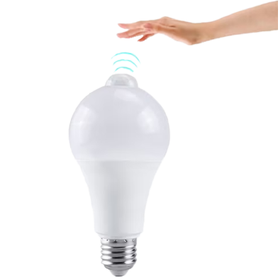 12W PIR Motion Sensor LED Bulb – E27, IP42, Outdoor Wall Lamp with Human Induction, Dusk-to-Dawn Night and Porch Light image