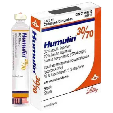 Humulin Cartridge 30 Percent, 70 Percent in 100 IU/ml Cartridge 3 ml cartridge image