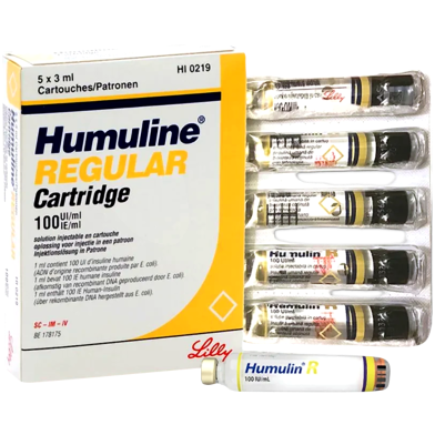 Humulin R Cartridge 5'S Pack- 3 ml image
