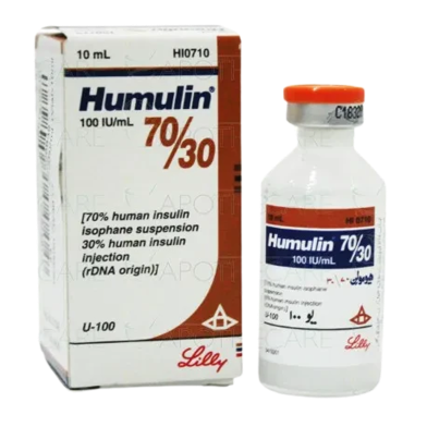 Humulin Vial 30 Percent, 70 Percent in 100 IU/ml Vial 10ml vial image