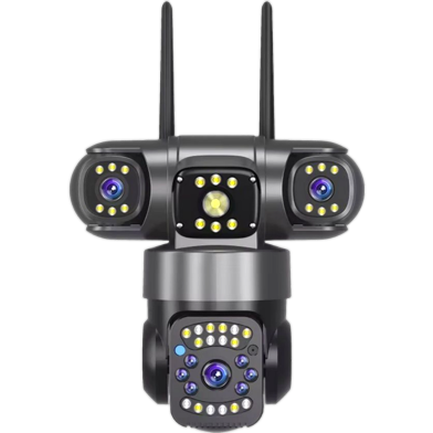 Huntkey V380 Sc28 Outdoor Waterproof Camera Pipe 4G/Wifi Triple Lens 2 Plus 2 Plus 2Mp Cctv image