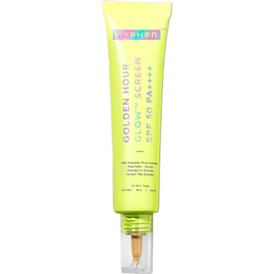 Hyphen Golden Hour Glow Sunscreen Spf 50 Pa And Dewy Glow And Bright Skin 40gm image