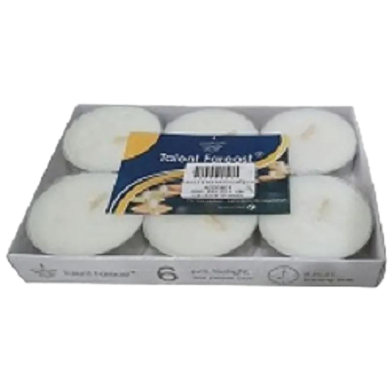 IHW A000801 Candle White 5.5x1.9 Cm 6 Pcs image