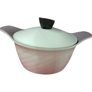 IHW Aluminum Die-cast ceramic coating Casserole 24cm Green W/Lid High image