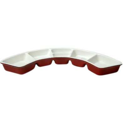 IHW Ceramic Compartments Sauce Dishes Curved image