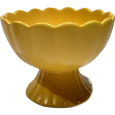 IHW Ceramic Ice Cream cups Retro Petal Shaped Orange image