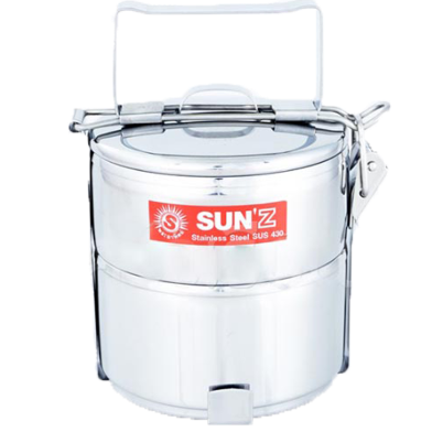 IHW Food Carrier Sun Stainless Steel Lunch Box 12x2 cm image