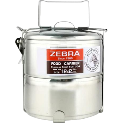 IHW Zebra Food Carrier Stainless Steel Lunch Box 12x2 cm image