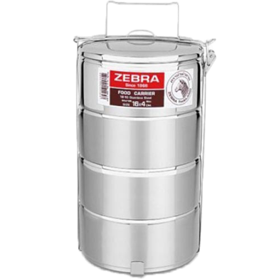 IHW Zebra Food Carrier Stainless Steel Lunch Box 16 x 4 cm image