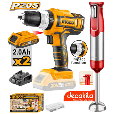 INGCO COSLI22112 Cordless 2 Pcs Combo Kit image